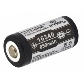 Baterija akumulator CR123-16340 polnilna 3,7 V 650 mAh Li-ion XTAR