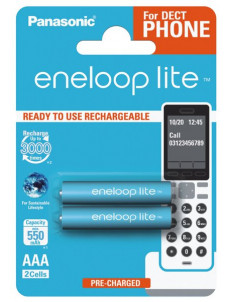 Baterija akumulator Panasonic Eneloop AAA za prenosni telefon (2 kos)
