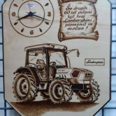 Unikatna stenska ura pirografija