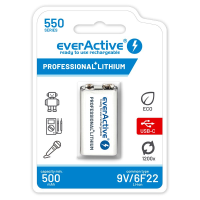 Baterija akumulator EVERACTIVE 9V Li-ion polnilna