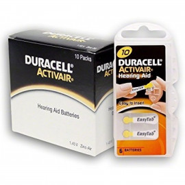 Baterija Duracell 10 za slušni aparat 1,4 V  (60 kos)